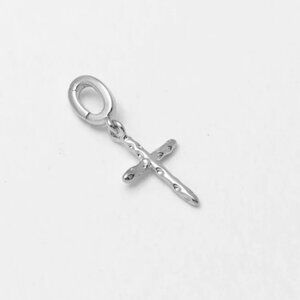 Raiz Lourdes Protective Cross Charm in Silver